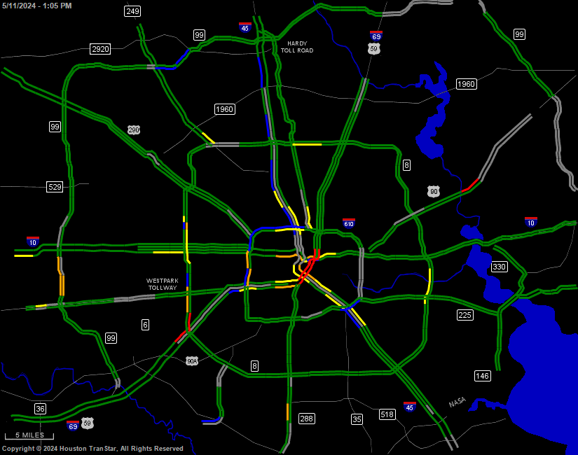 Houston TranStar Traffic Map
